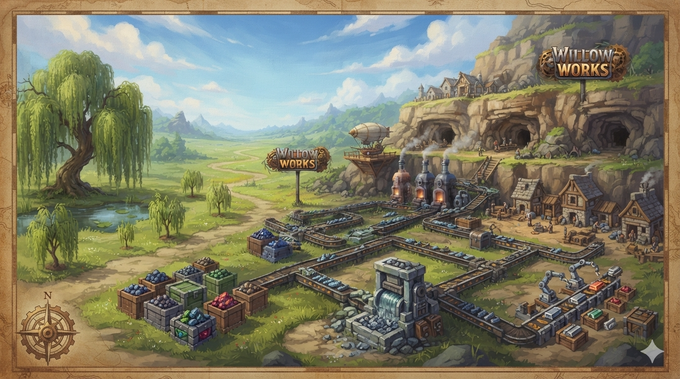 Willow Works · A Cozy Factory Game